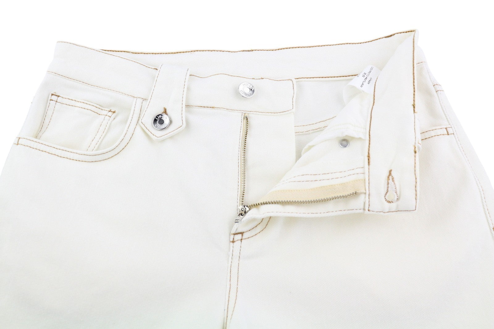 LIU JO Straight Frog Women Jeans W28 Denim White Ankle Length Zip Fly 5-Pockets