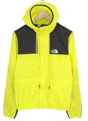 THE NORTH FACE Mountain Men Jacket S Yellow Full Zip Hooded Logo Lightweight