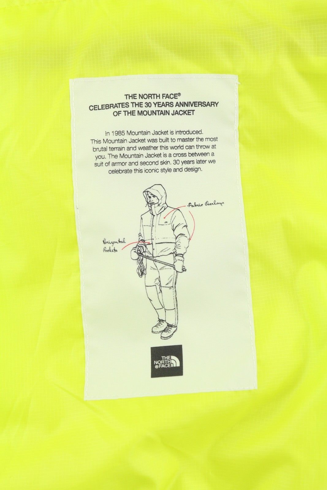 THE NORTH FACE Mountain Men Jacket S Yellow Full Zip Hooded Logo Lightweight