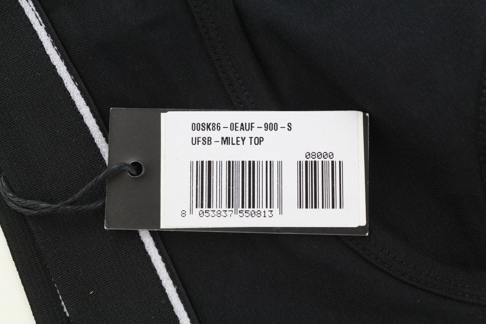 DIESEL Ufsb-Miley Top Women Sports Bra S Black Stretch Comfort Sleeveless Logo