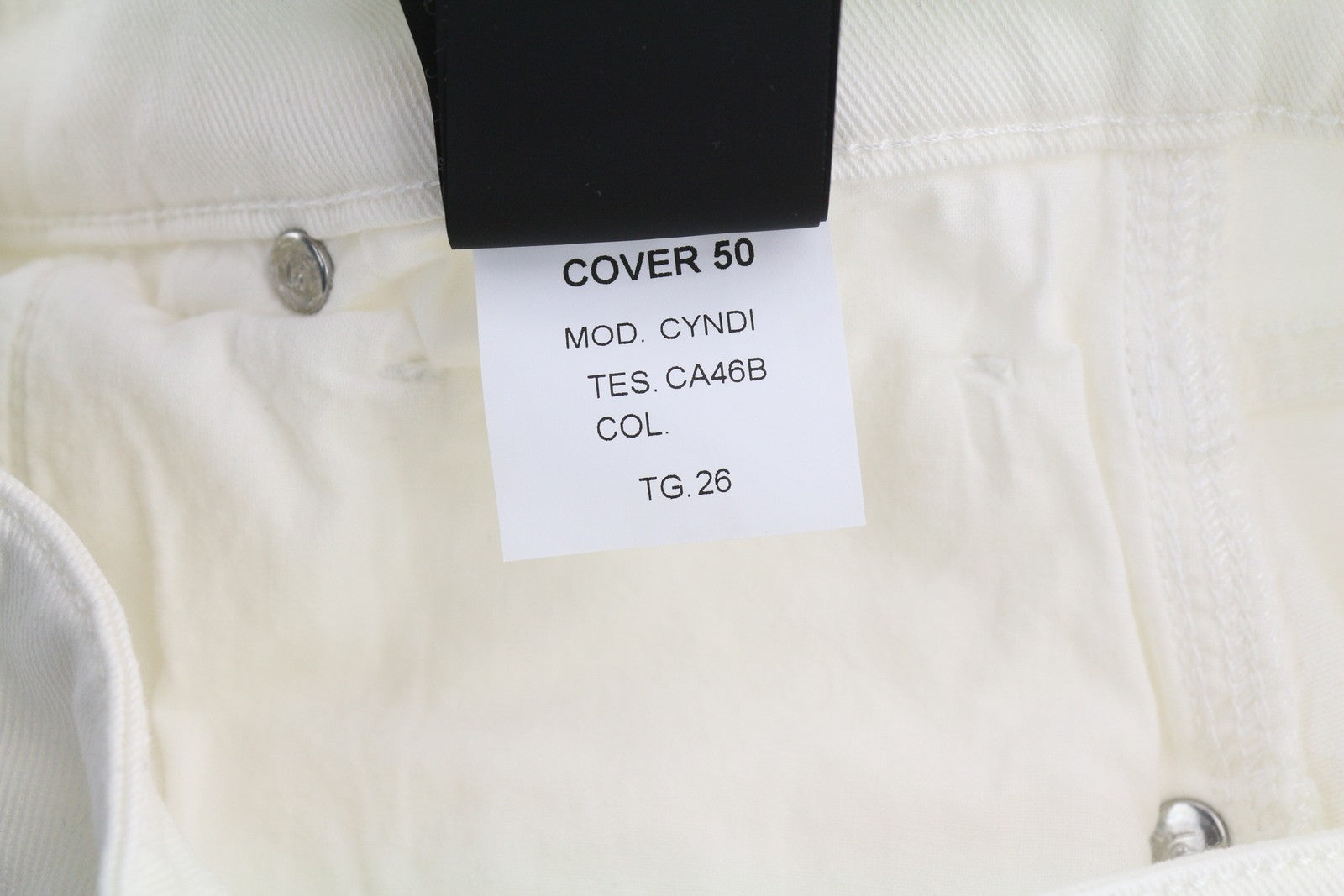 PT TORINO Cyndi Women Jeans W26 Denim White Flared leg High Waist Zip Fly Logo