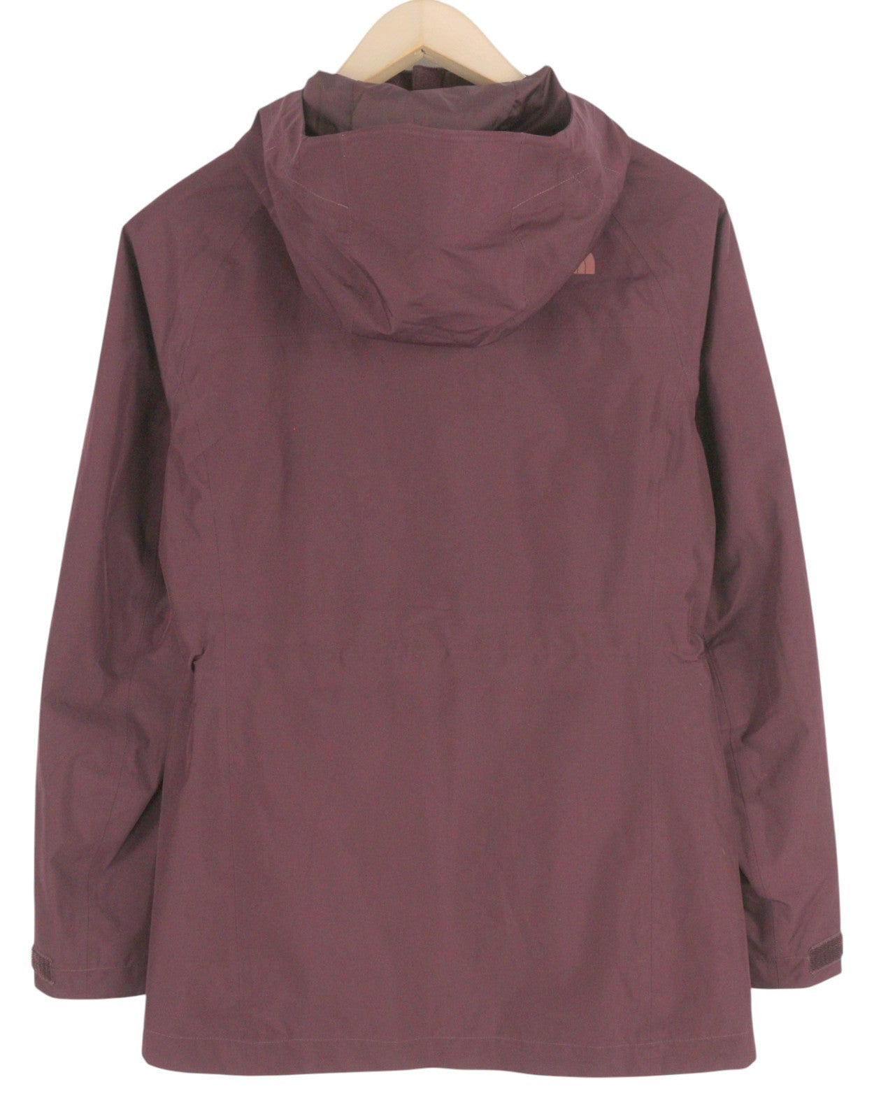 THE NORTH FACE Women Jacket S Burgundy Hooded Drawstring Waist Thin FutureLight