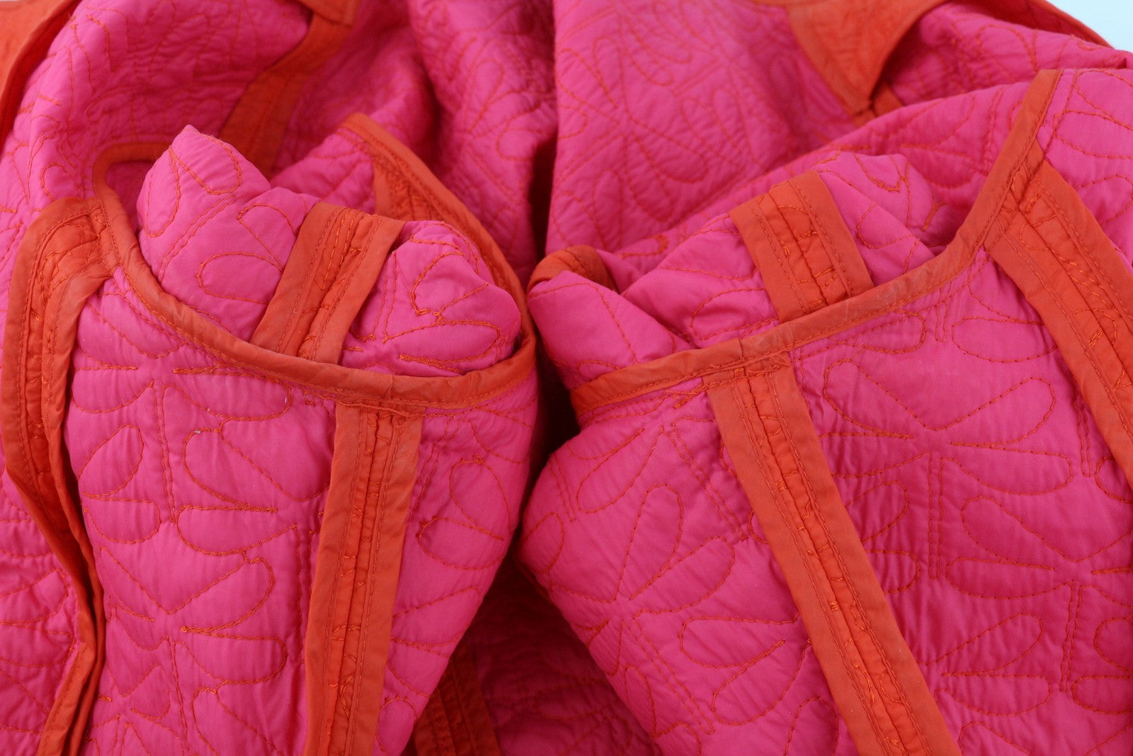 ARMANI JEANS Women Jacket EU42 Orange Double Breasted Insulated Quilted Thin