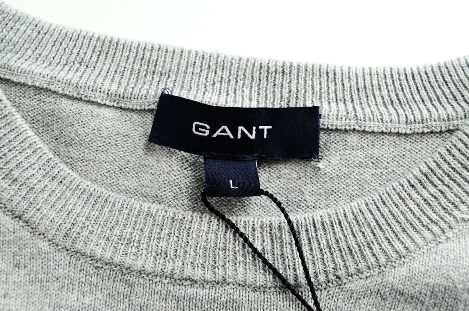 GANT Men's Grey Sweatshirt L Long Sleeve Wool Cotton Tennis Ball Crew Neck