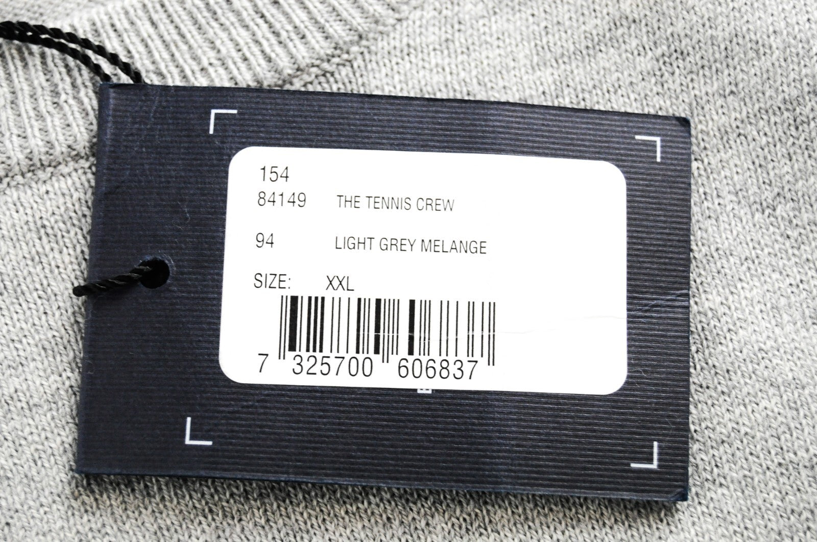 GANT Men's 2XL Sweatshirt Grey Wool Cotton Long Sleeve Tennis Ball Crew Neck