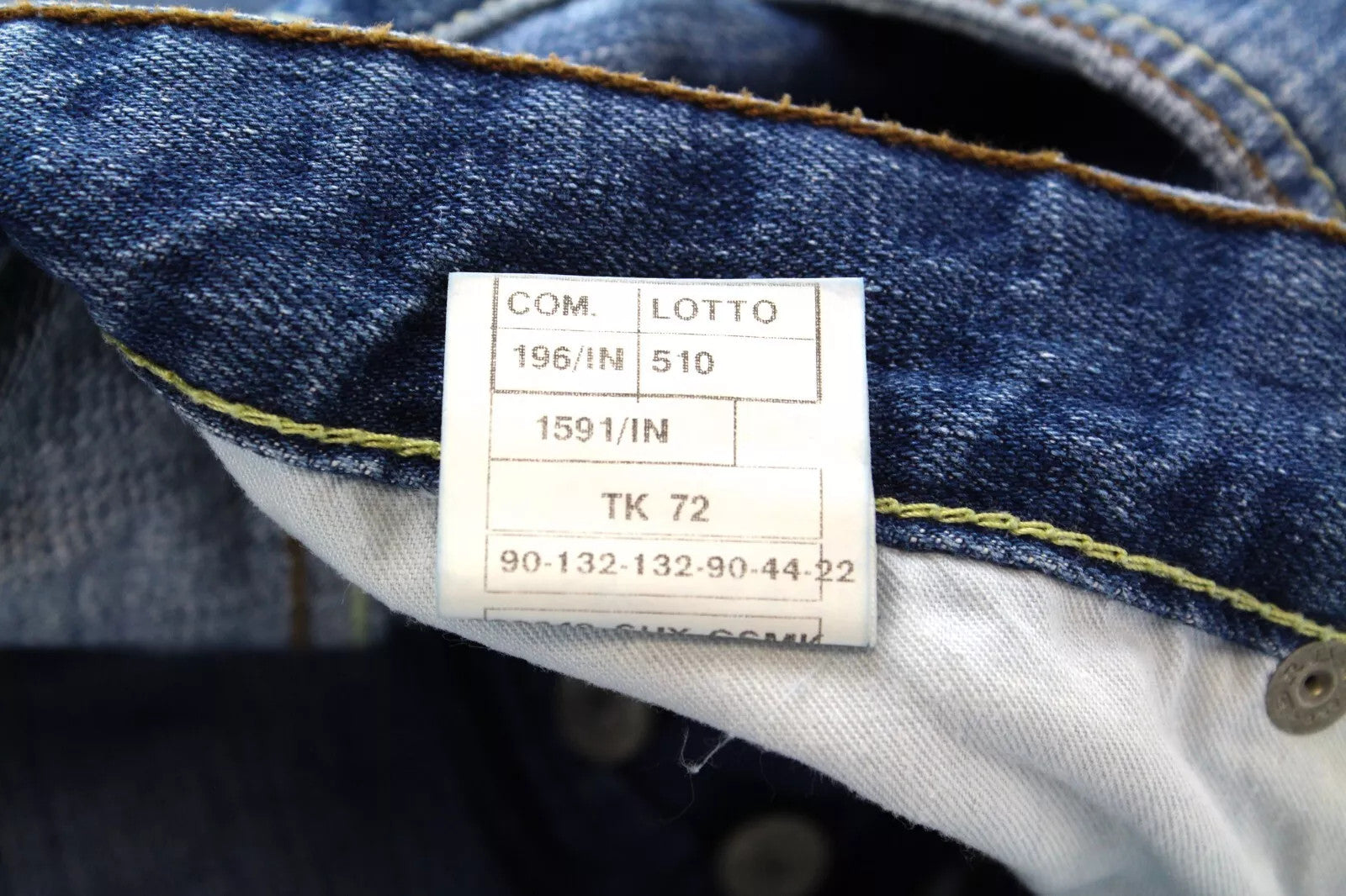 TAKESHY KUROSAWA vyriški džinsai W36 medvilniniai, ploni, dažyti, su dirbtiniu raštu 