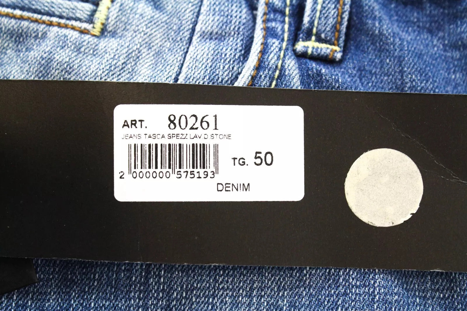 TAKESHY KUROSAWA vyriški džinsai W36 medvilniniai, ploni, dažyti, su dirbtiniu raštu 