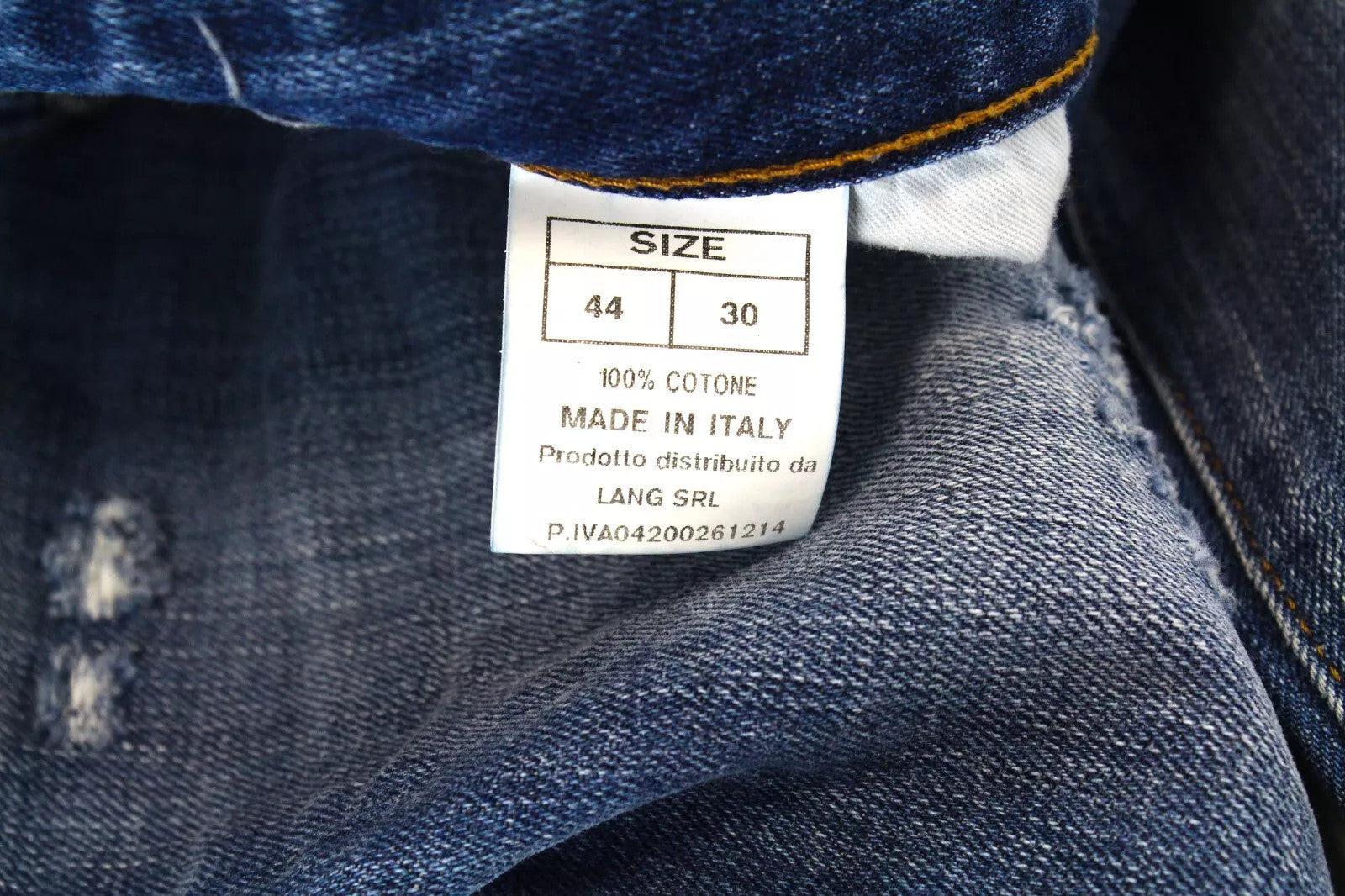 TAKESHY KUROSAWA vyriški džinsai W30 Slim su sagomis, medvilniniai, sendinto audinio 