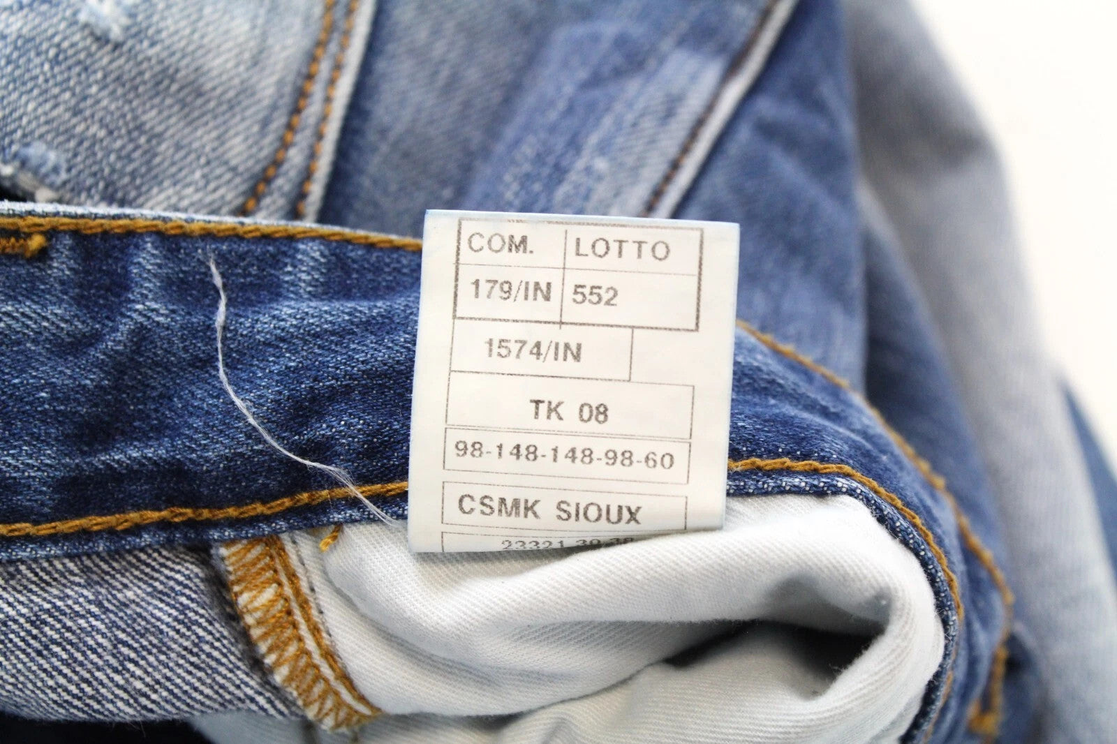 TAKESHY KUROSAWA vyriški džinsai W30 Slim su sagomis, medvilniniai, sendinto audinio 