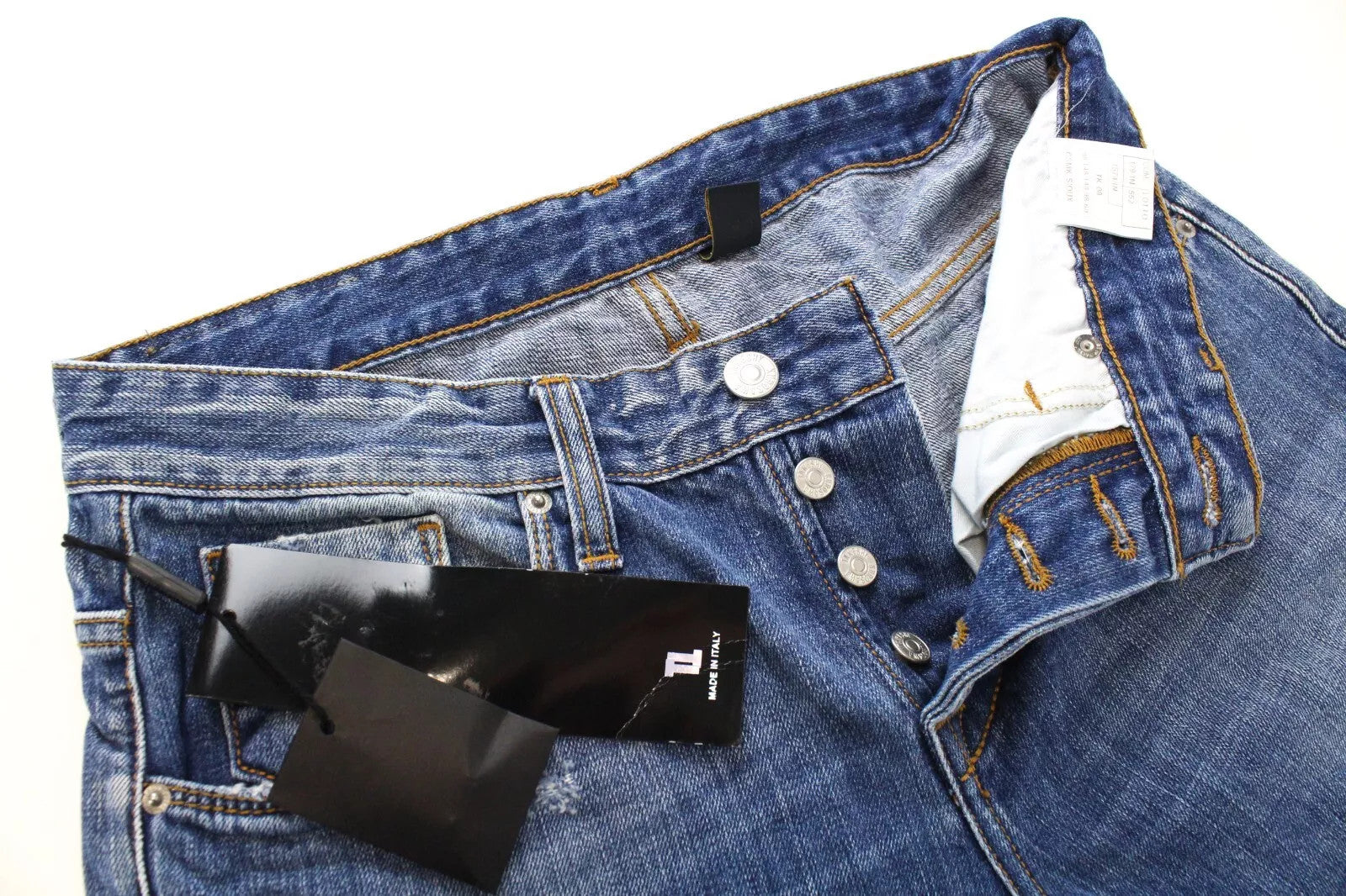 TAKESHY KUROSAWA vyriški džinsai W32 Slim Fit, sendinto audinio 