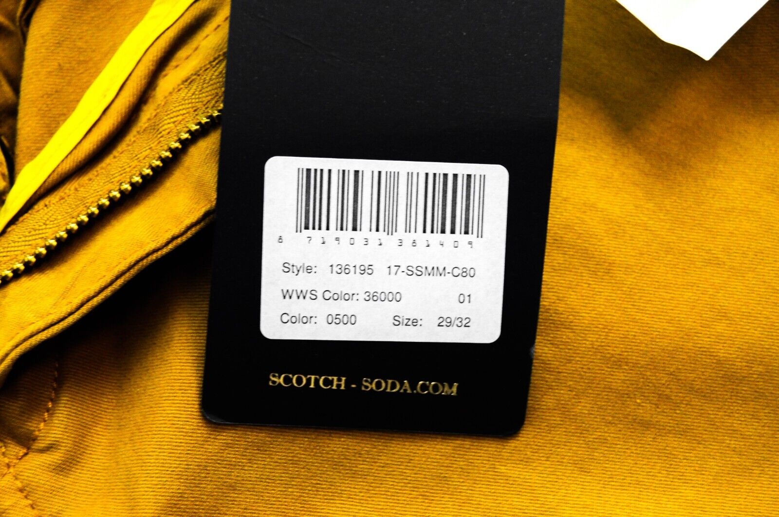 SCOTCH & SODA Stuart Men's Slim Fit Trousers W29/L32 Brown Belted Cotton Stretch