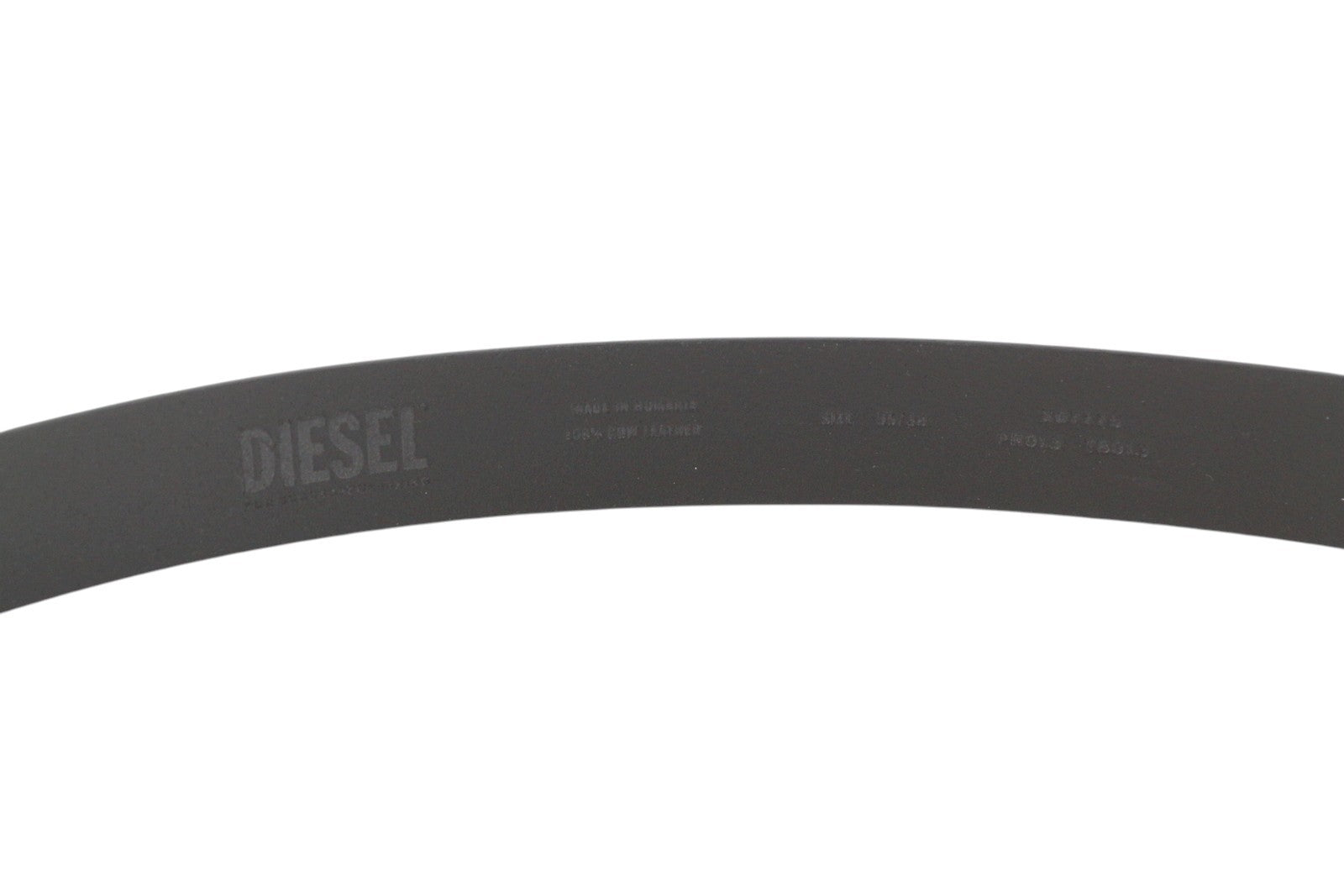 DIESEL B-Pirsin Men Belt 95 CM Black Leather Buckle Leather Extra Touch Dark