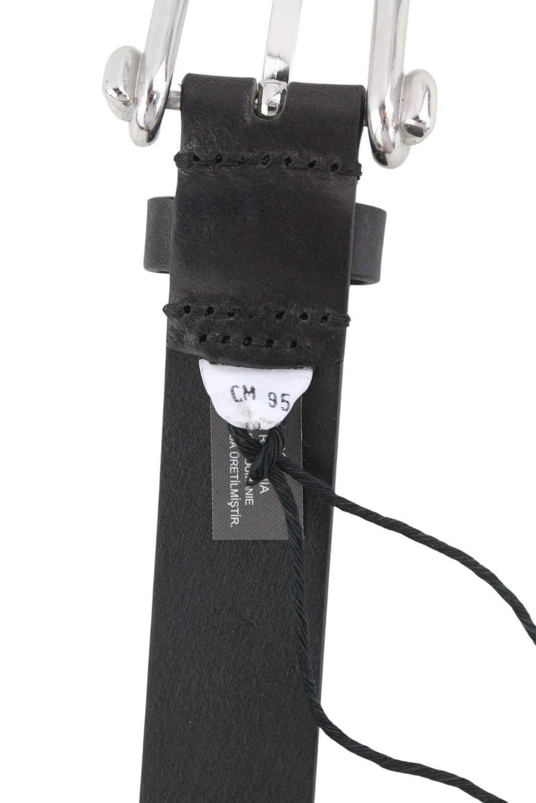DIESEL B-Pirsin Men Belt 95 CM Black Leather Buckle Leather Extra Touch Dark