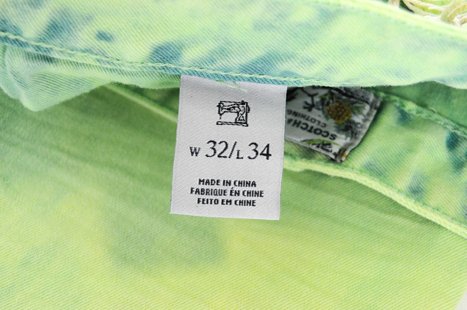 SCOTCH & SODA Steele Men's W32/L34 Super Slim Fit Green  Stretch Cotton Jeans