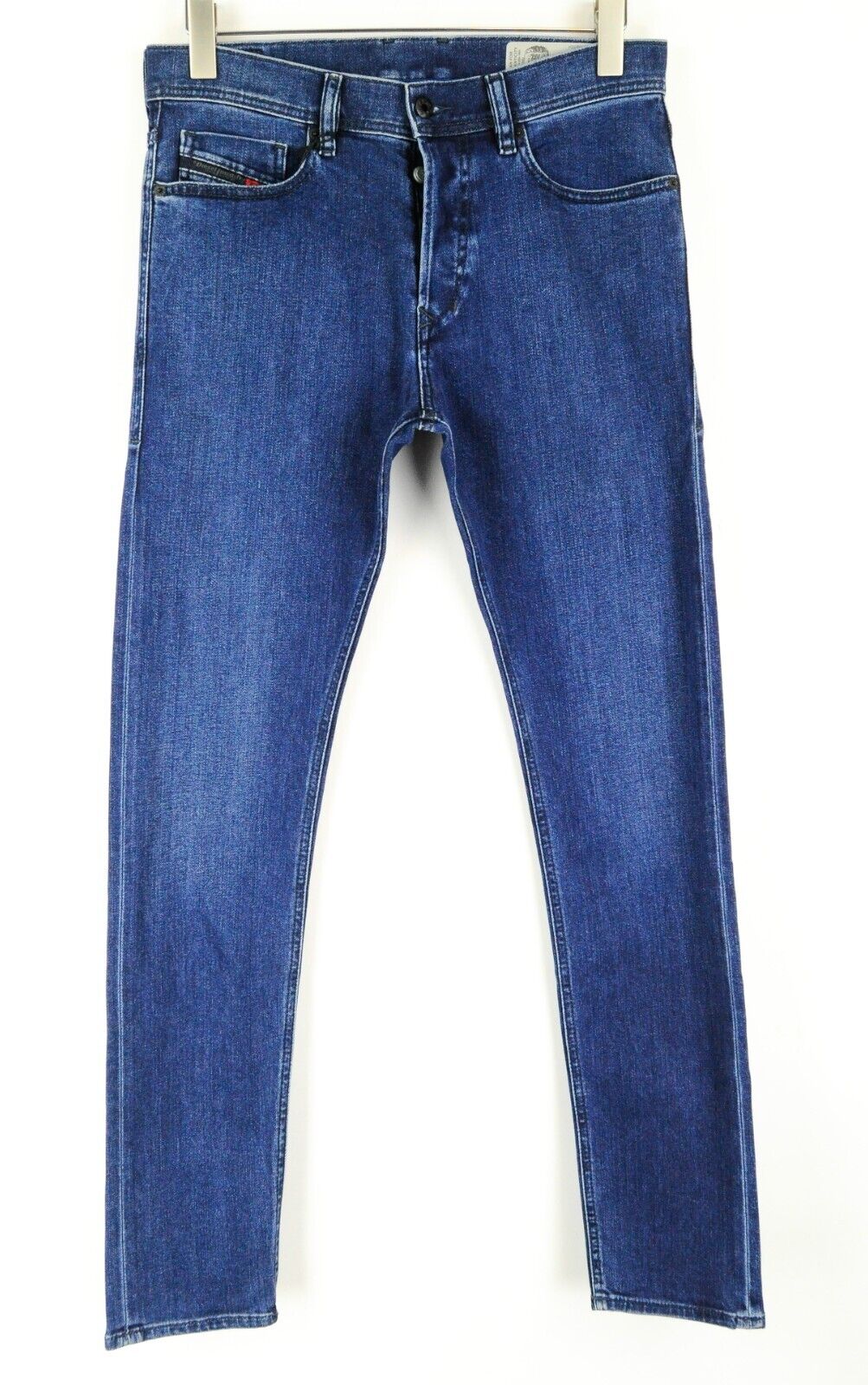 DIESEL Tepphar 084EH Men's Slim Carrot Jeans W30/L32 Blue Cotton Stretch Denim