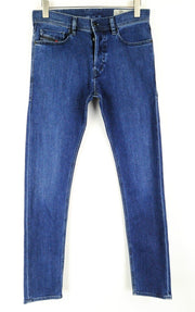 DIESEL Tepphar 084EH Men's Slim Carrot Jeans W30/L32 Blue Cotton Stretch Denim