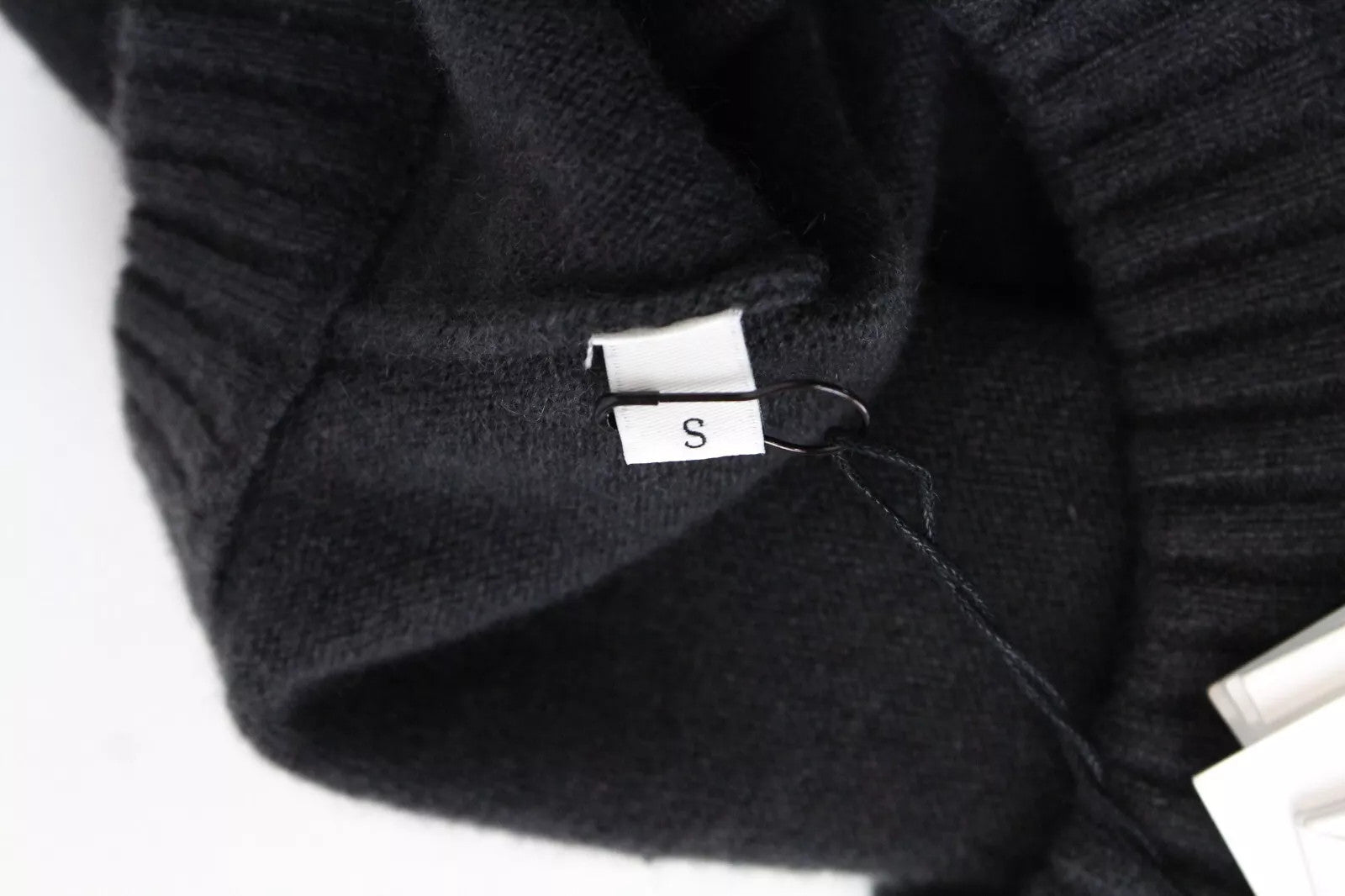 SANDRO Women's Jumper S Cashmere Tight Knit Dark Grey Crew Neck Sweater RRP€295