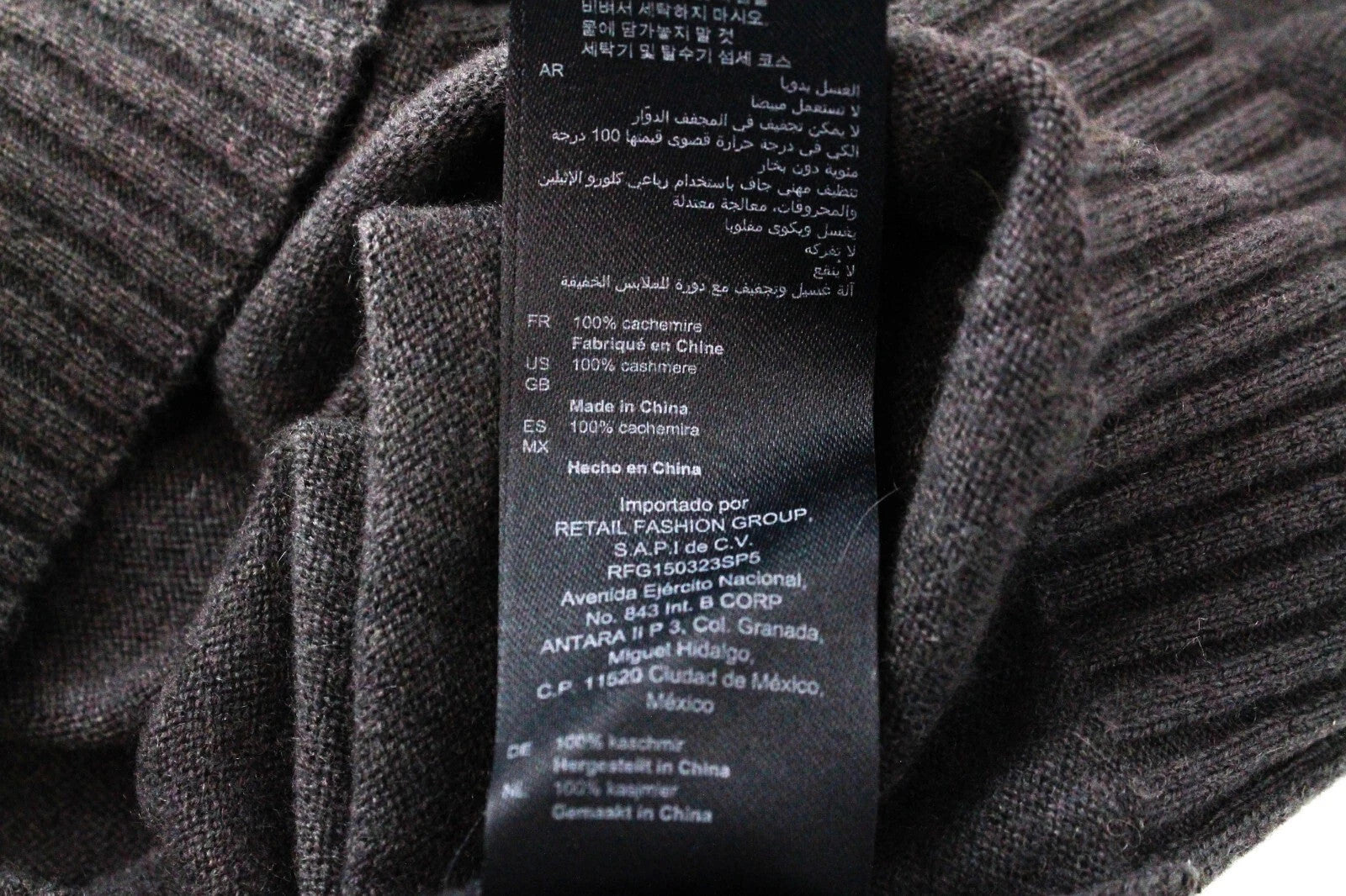 SANDRO Women's Jumper S Cashmere Tight Knit Dark Grey Crew Neck Sweater RRP€295