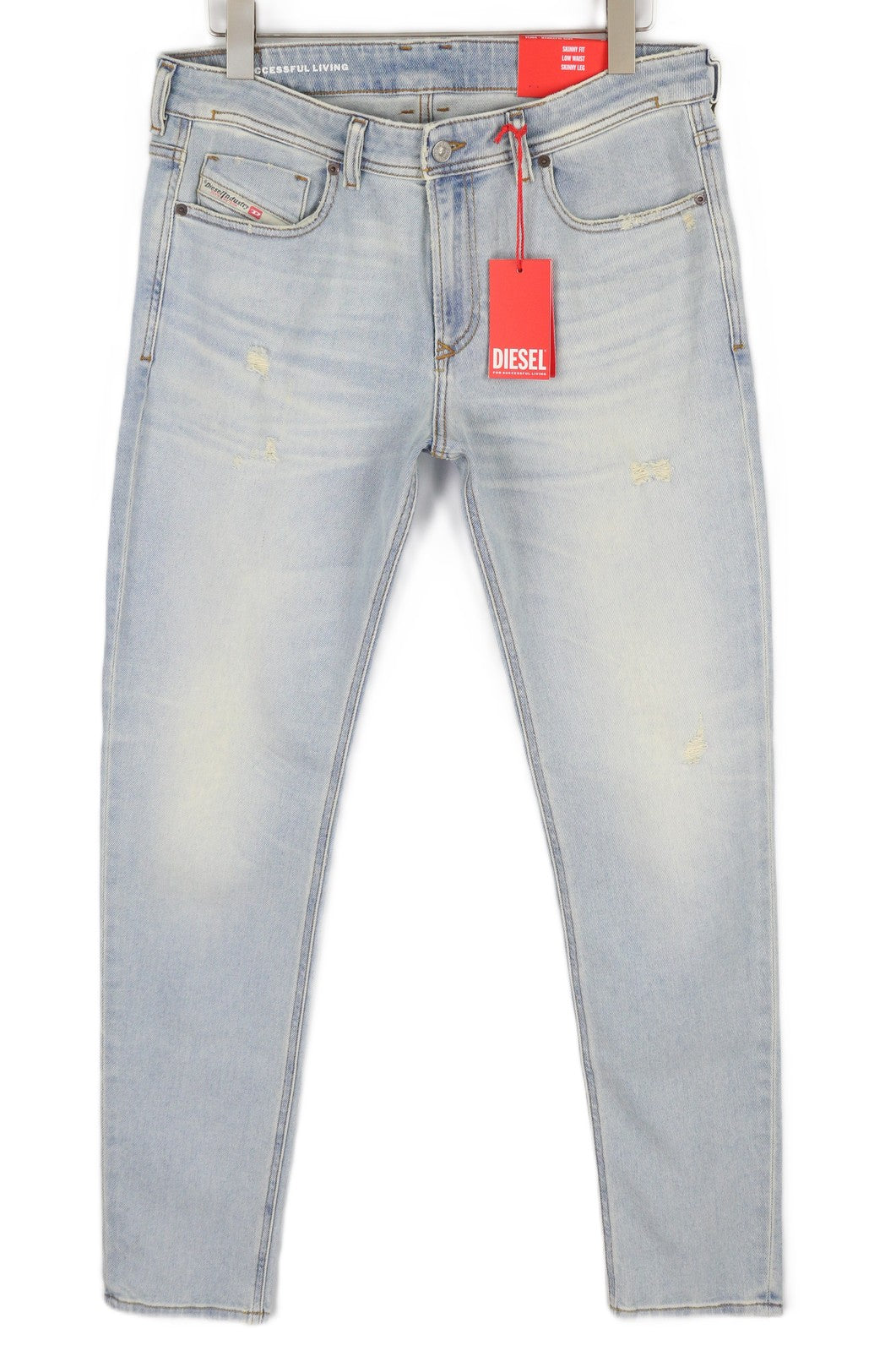 DIESEL 1979 Sleenker 09F14 Men Jeans W34/L32 Skinny Low Waist Distress RRP€250