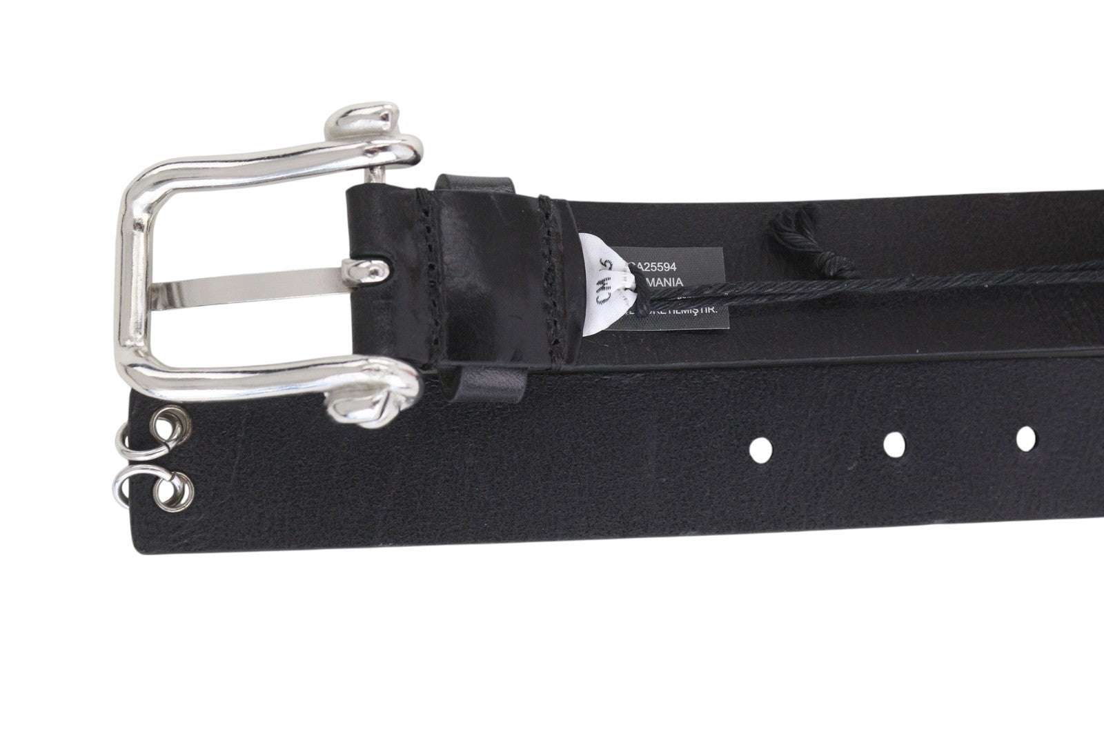 DIESEL B-Pirsin Men Belt 95 CM Black Leather Buckle Closure Leather Extra Touch
