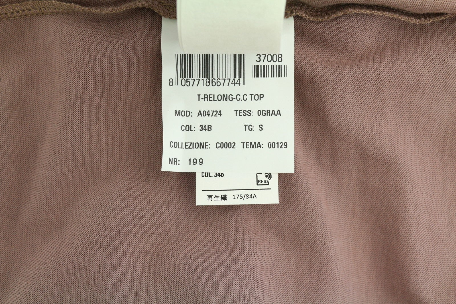 DIESEL T-Relong-C.C Women T-Shirt S Purple Oversized Crew Long Sleeve RRP€100