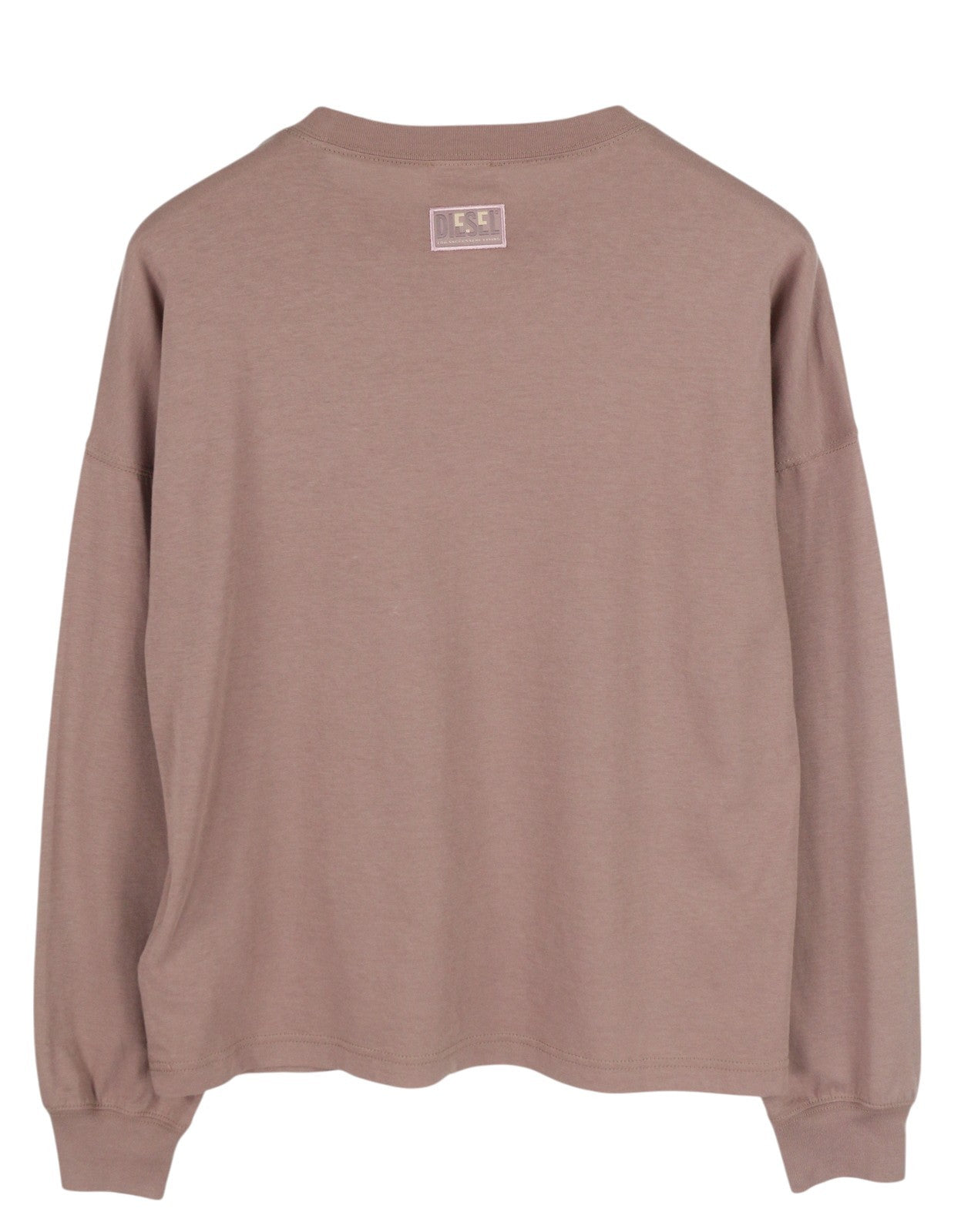 DIESEL T-Relong-C.C Women T-Shirt S Purple Oversized Crew Long Sleeve RRP€100