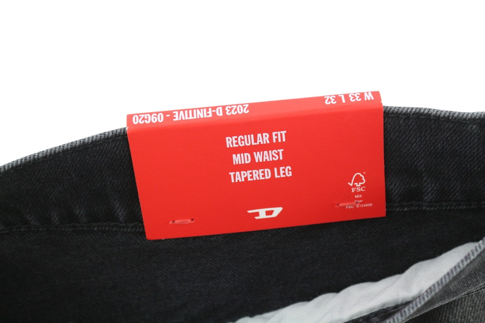 DIESEL 2003 D-Finitive 09G20 Men Jeans W33/L32 Regular Fit Tapered Black RRP€225