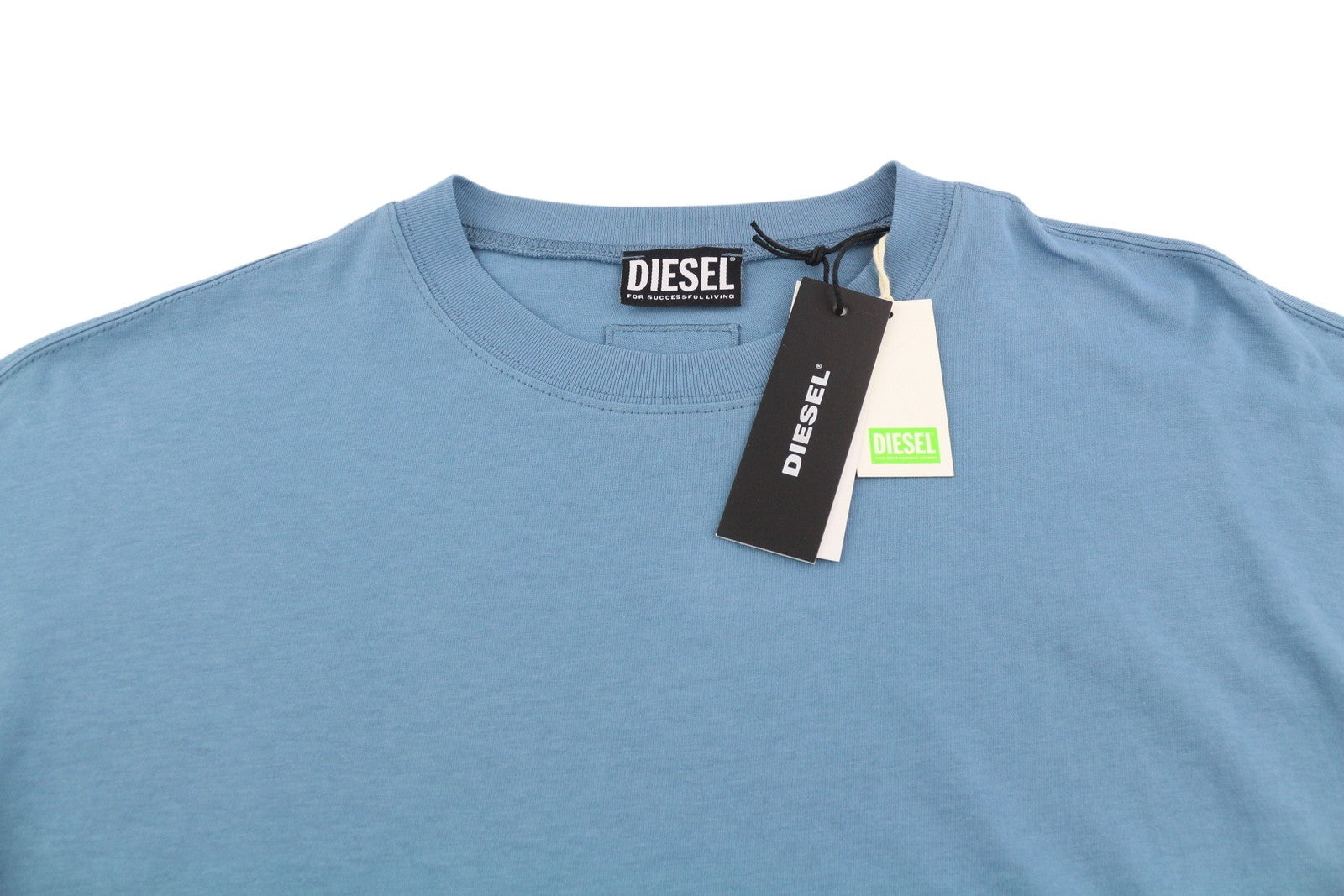 DIESEL T-Relong-C.C Women T-Shirt S Blue Oversized Crew Long Sleeve RRP€100