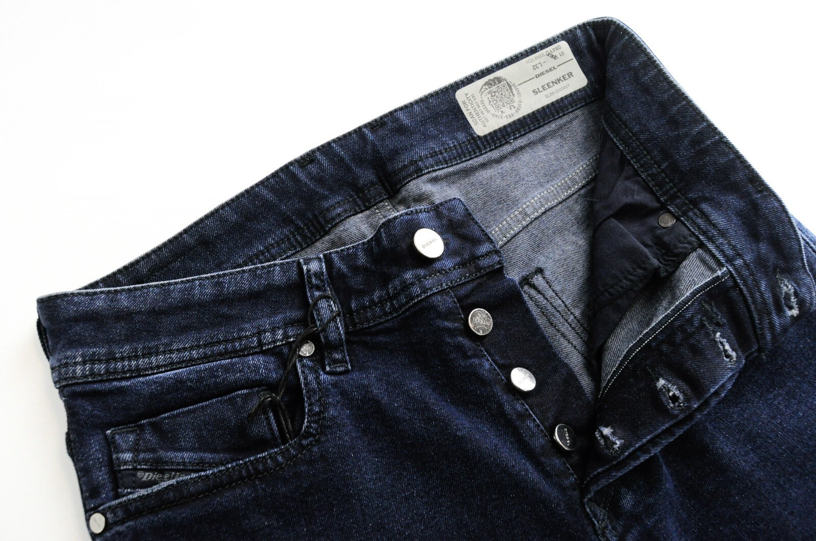 DIESEL Sleenker 084YD Men's Blue Skinny Fit Jeans W29/L32 Cotton Stretch Denim