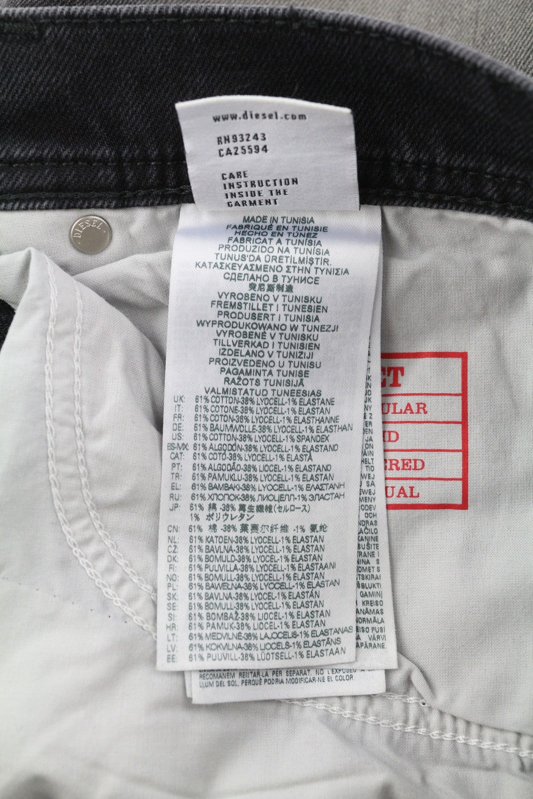 DIESEL 2003 D-Finitive 09G20 Men Jeans W36/L32 Regular Fit Tapered Black RRP€225