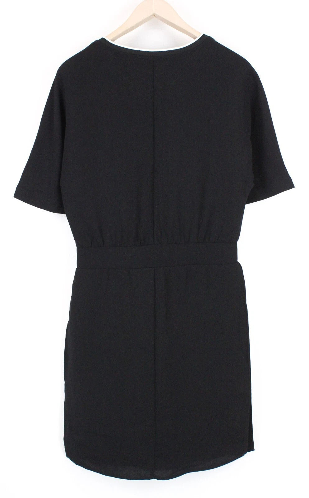 MAISON SCOTCH Women's Dress XS Casual Short Sleeved V-Neck Black Layered