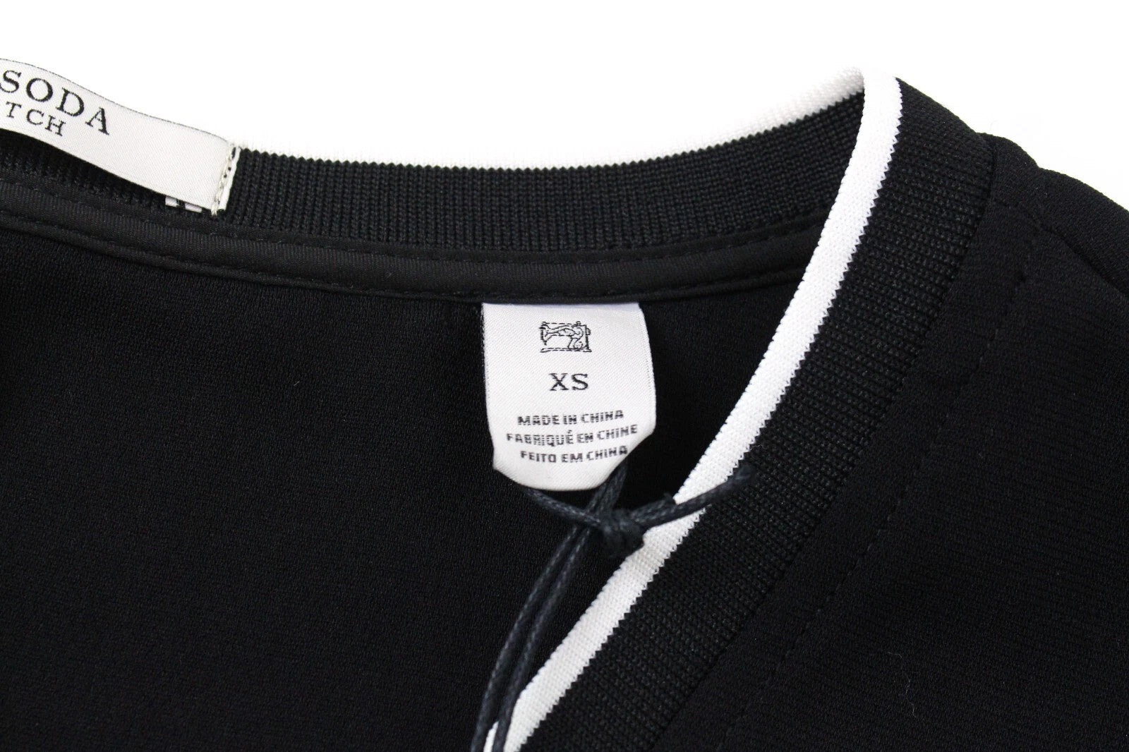 MAISON SCOTCH Women's Dress XS Casual Short Sleeved V-Neck Black Layered