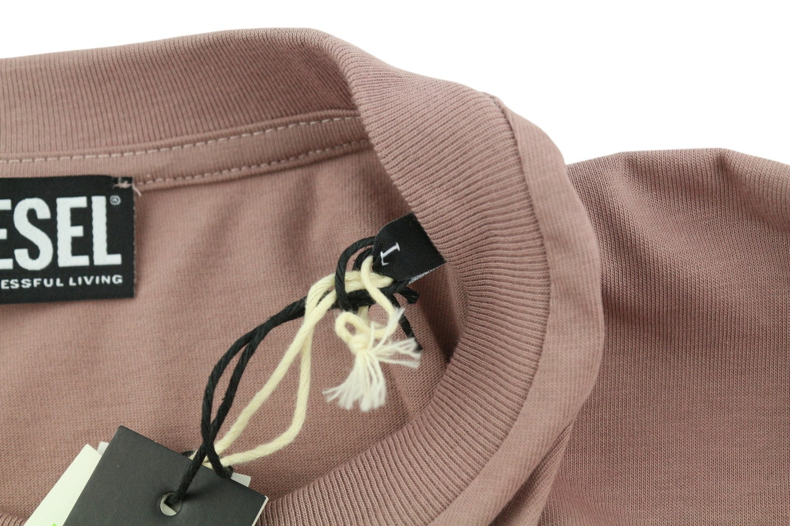 DIESEL T-Just-LS-B52 Men T-Shirt L Purple Crew Neck Long Sleeve Patterned RRP€90