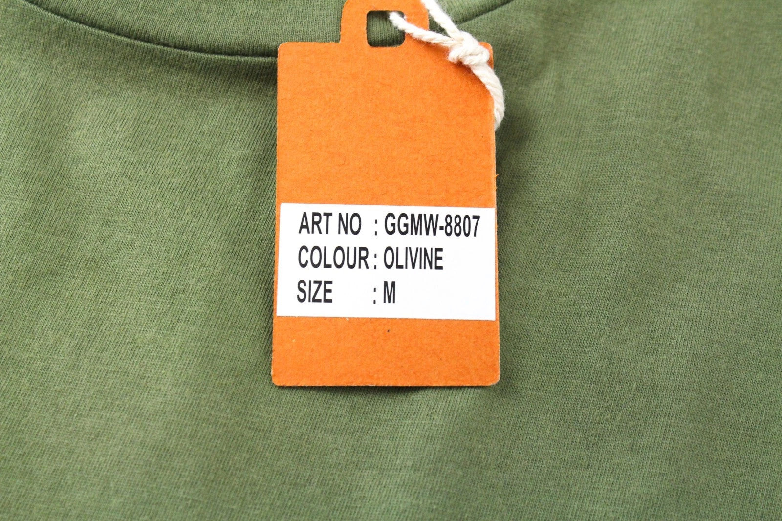 GOOD GENES Men's T-Shirt M Rooster Print Khaki Green Pure Cotton Crew Neck