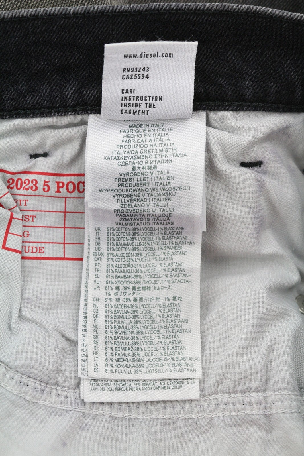 DIESEL 2003 D-Finitive 09G20 Men Jeans W32/L32 Regular Fit Tapered Leg RRP€225