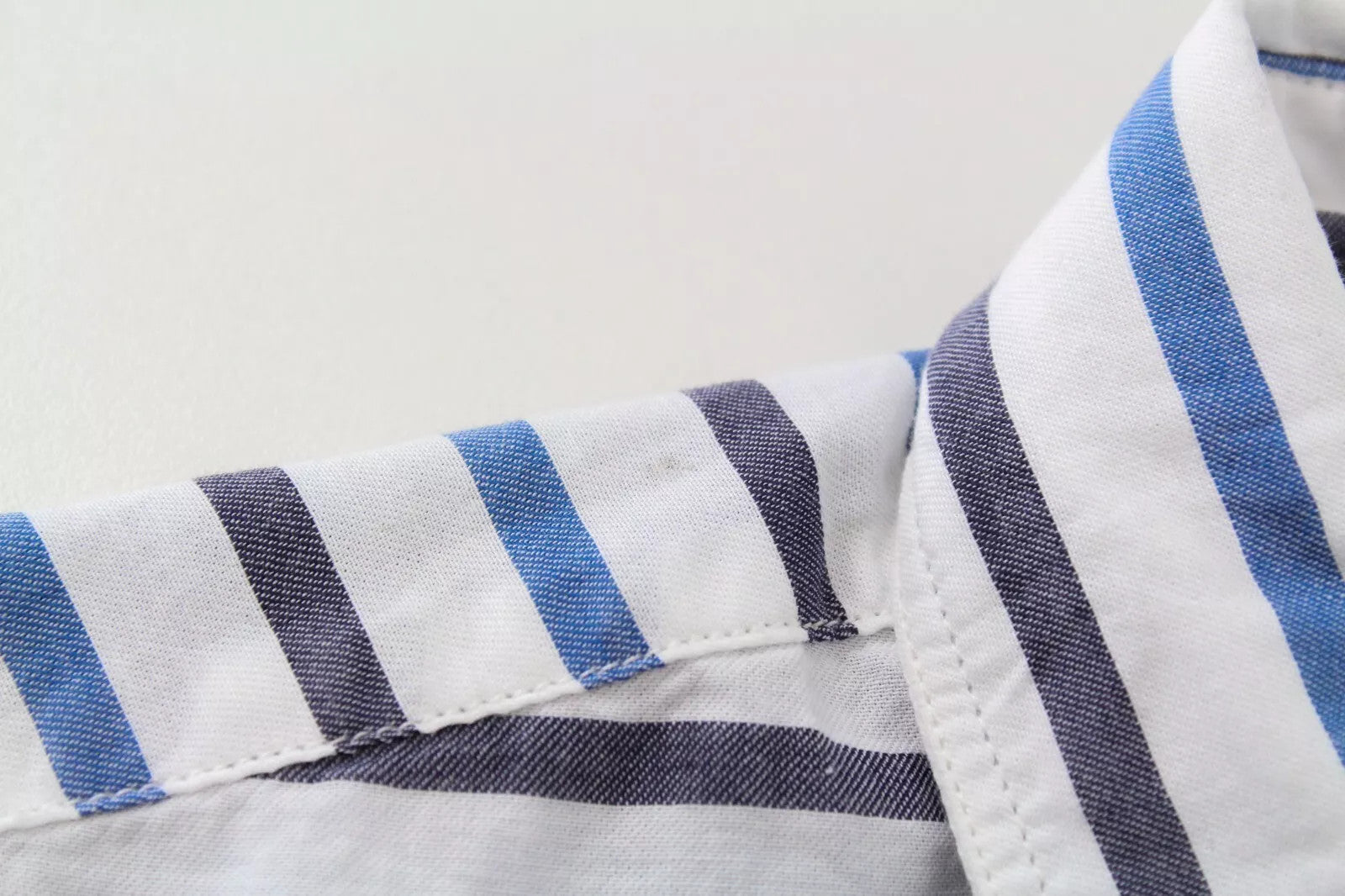 SCOTCH & SODA Men's Shirt M Canvas Collared Striped Short Sleeve Pocket Top