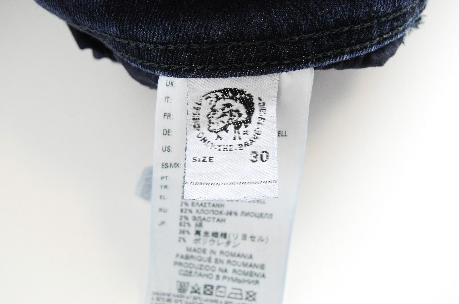 DIESEL Sleenker 084YD Men's W30/L32 Slim Skinny Blue Denim Cotton Stretch Jeans