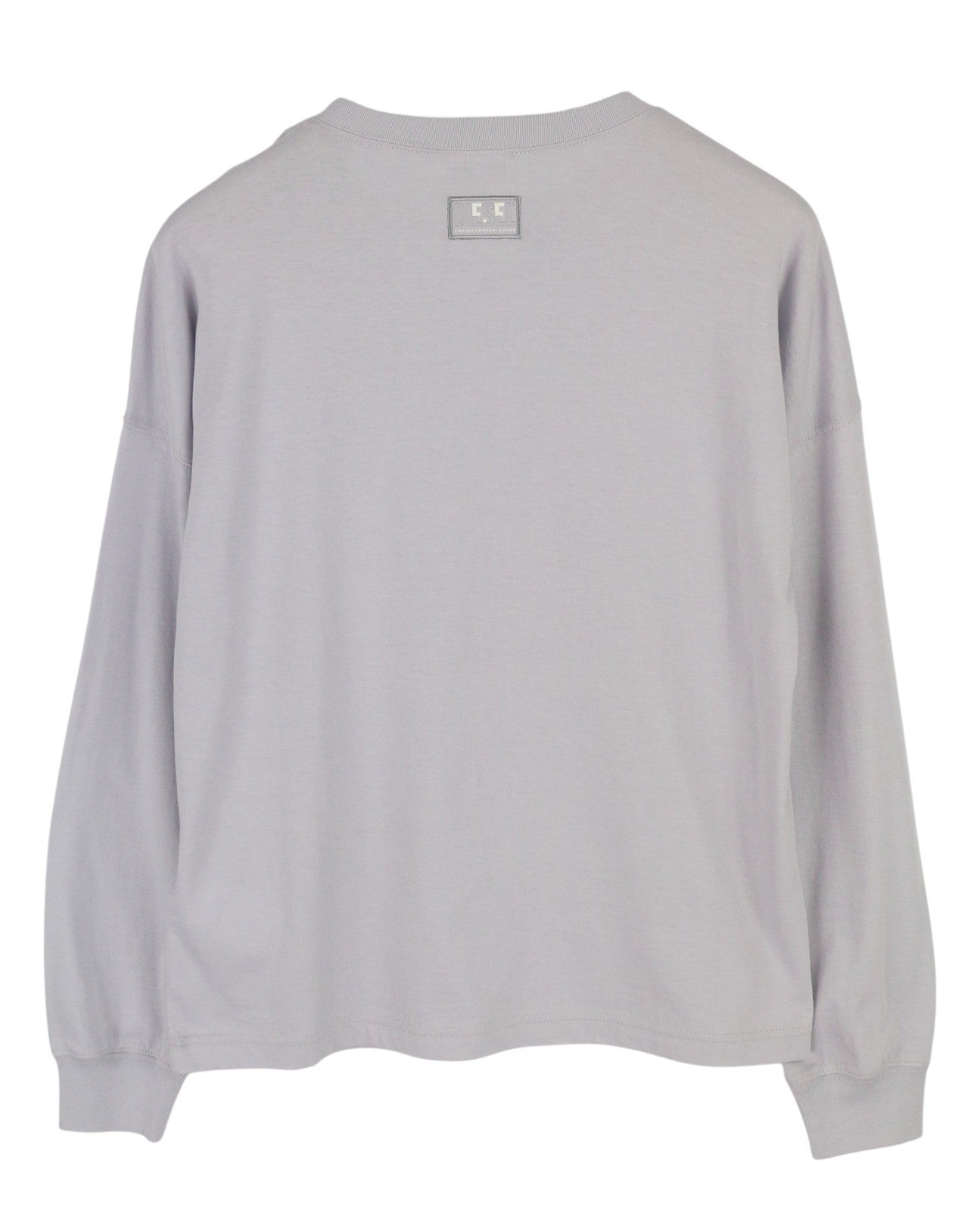 DIESEL T-Relong-C.C Women T-Shirt S Grey Oversized Crew Neck Long Sleeve RRP€100