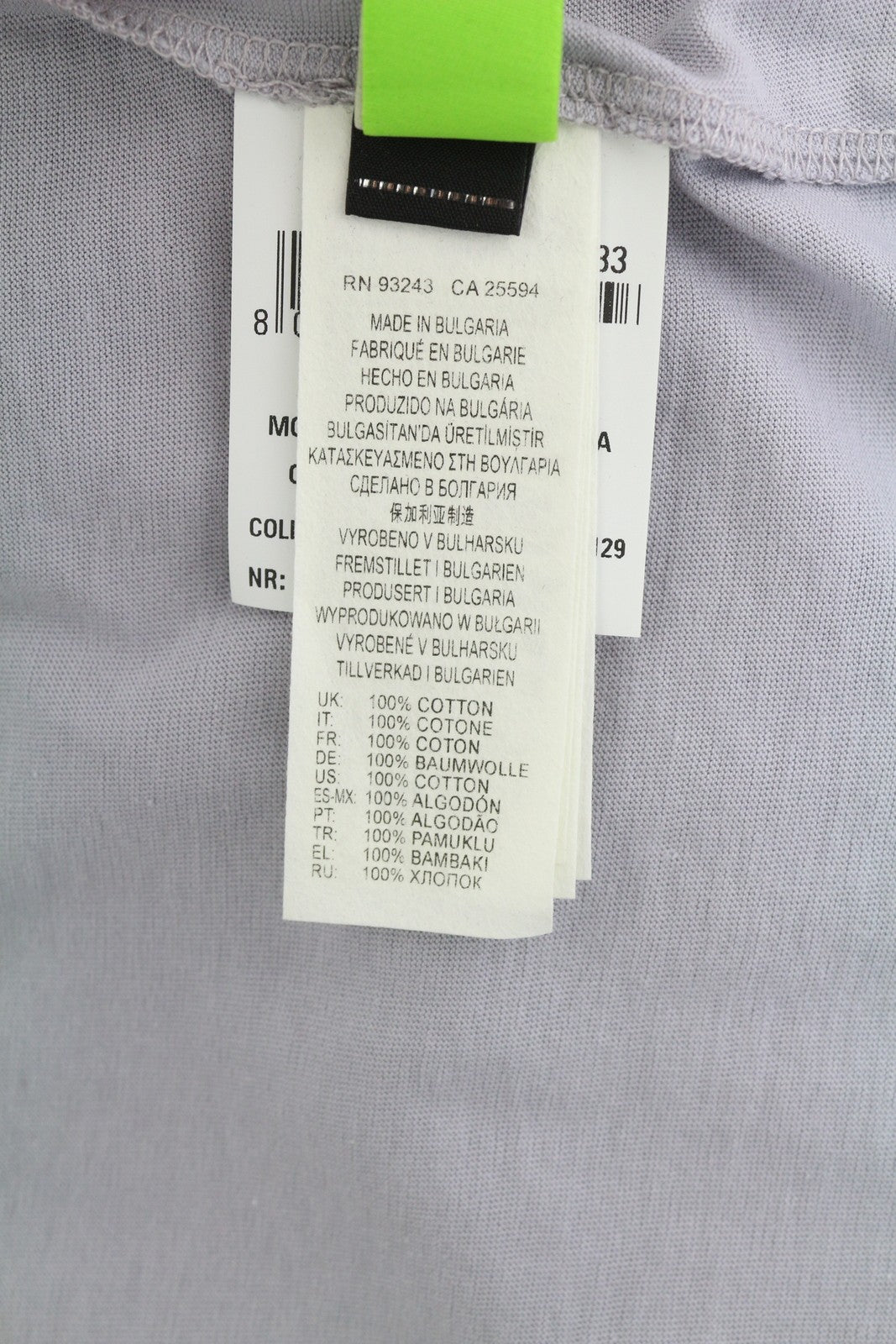 DIESEL T-Relong-C.C Women T-Shirt S Grey Oversized Crew Neck Long Sleeve RRP€100