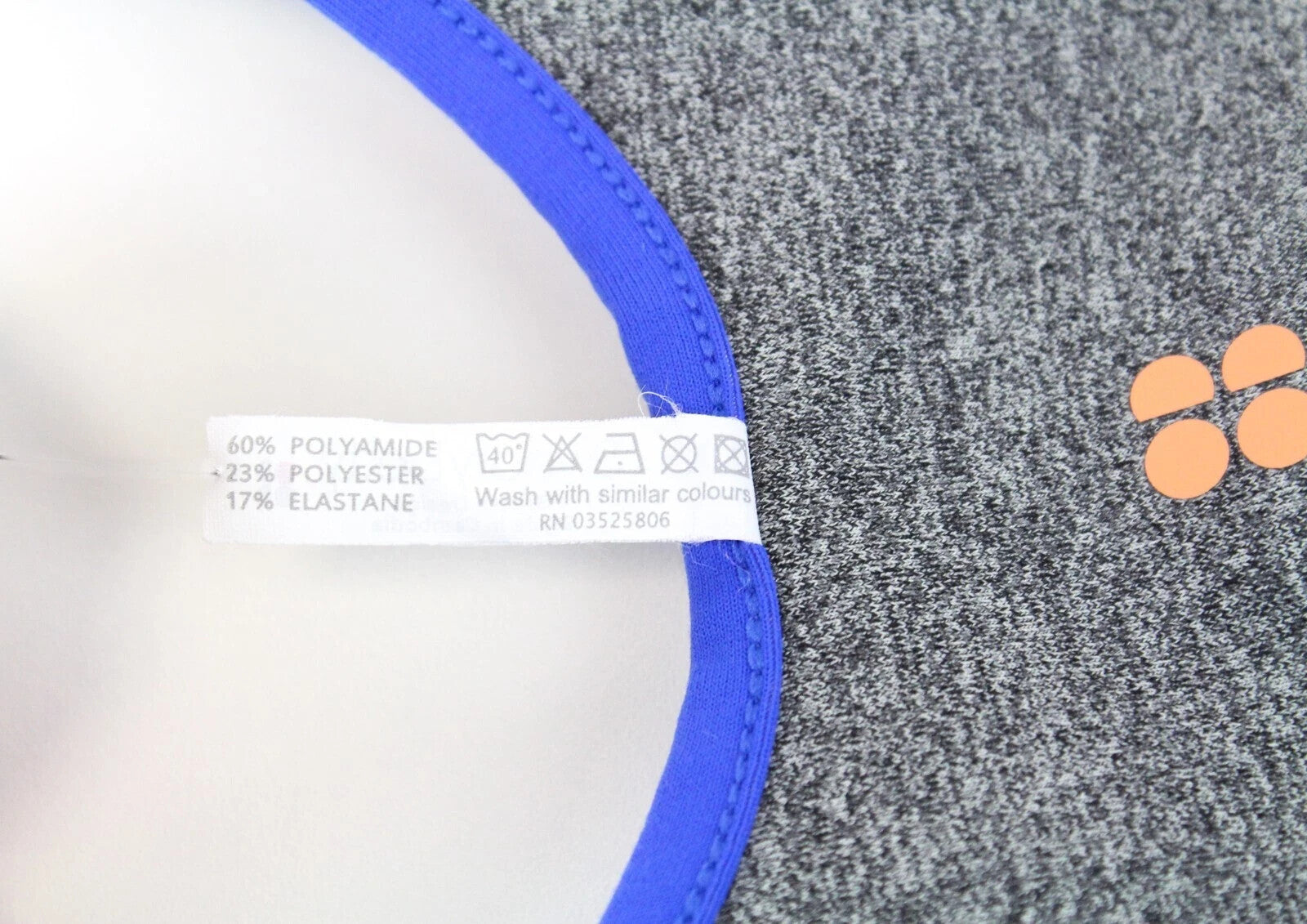 SWEATY BETTY Women's Bra 2XS Reversible Melange Striped Sport Slim Fit Top