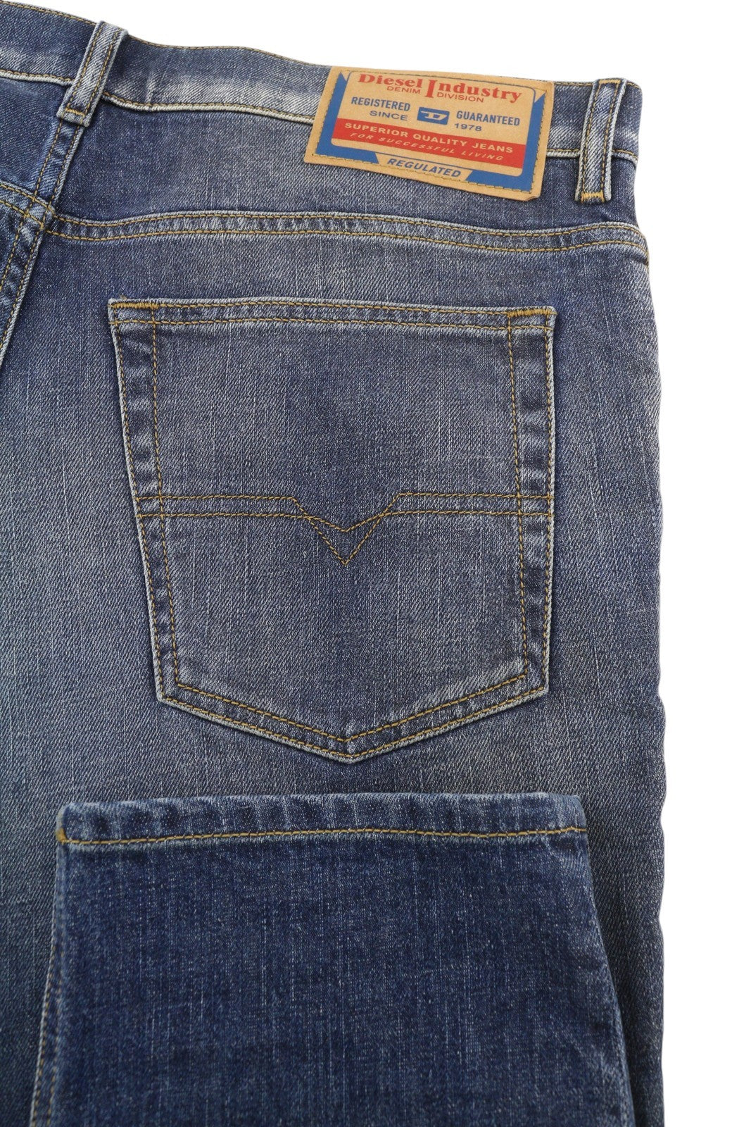 DIESEL 2023 D-Finitive 09H43 Men Jeans W34/L32 Regular Tapered Leg Blue RRP€225