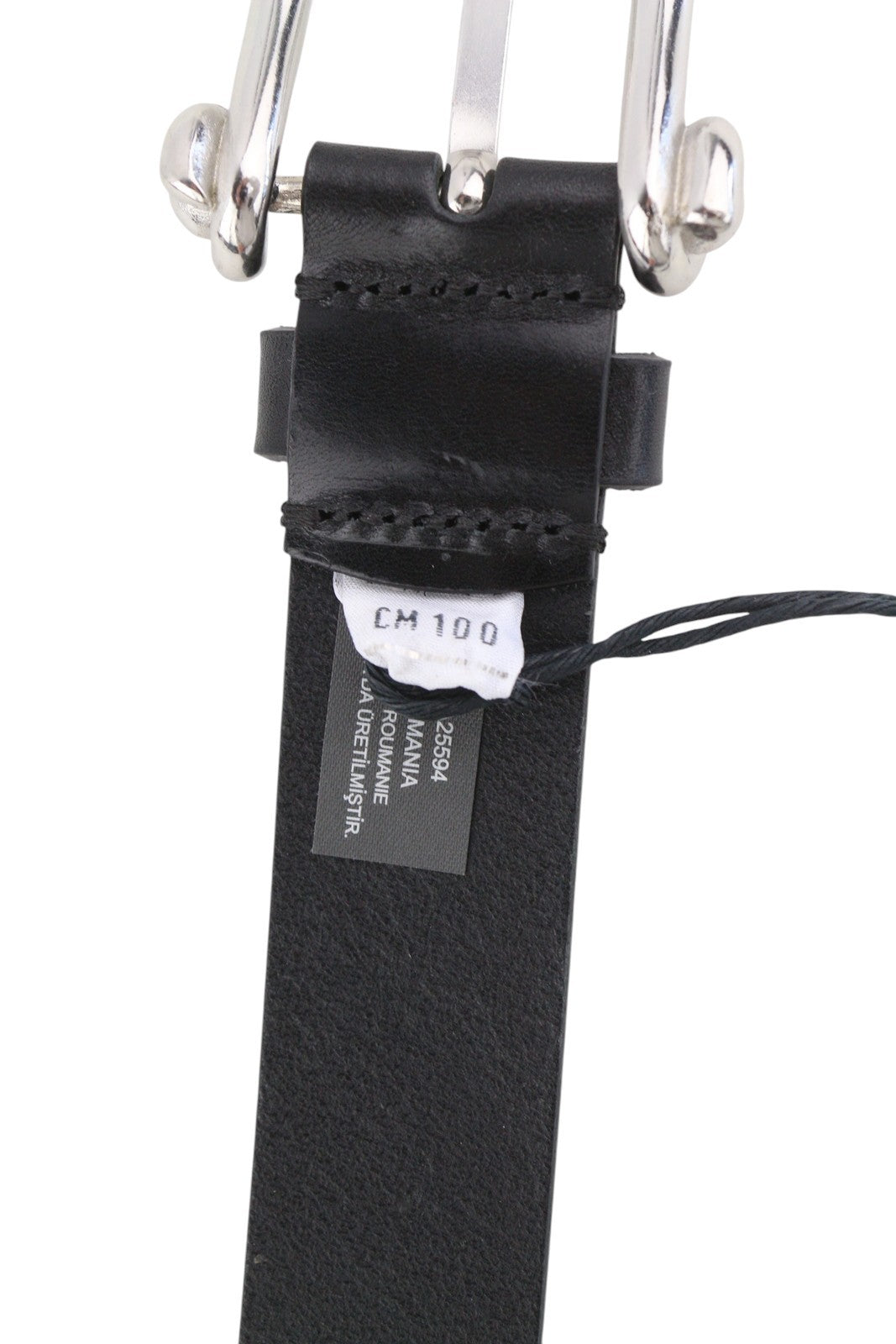 DIESEL B-Pirsin Men Belt 100 CM Black Leather Buckle Closure Leather Casual Logo