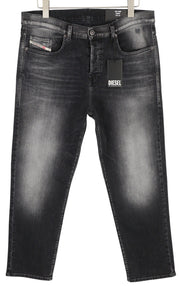 DIESEL 2020 D-Viker R9K28 Men Jeans W36/L30 Washed Black Straight Fit RRP€250