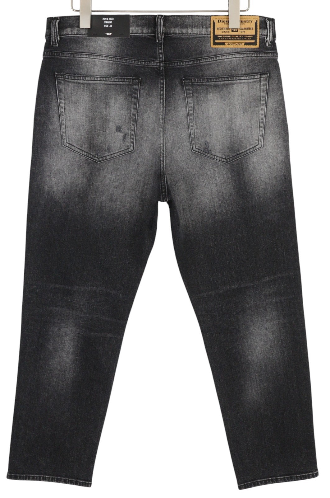 DIESEL 2020 D-Viker R9K28 Men Jeans W36/L30 Washed Black Straight Fit RRP€250