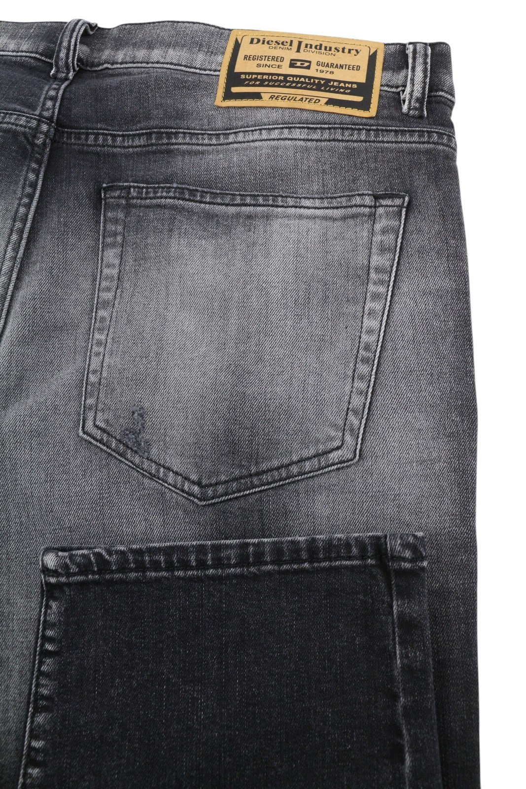 DIESEL 2020 D-Viker R9K28 Men Jeans W36/L30 Washed Black Straight Fit RRP€250