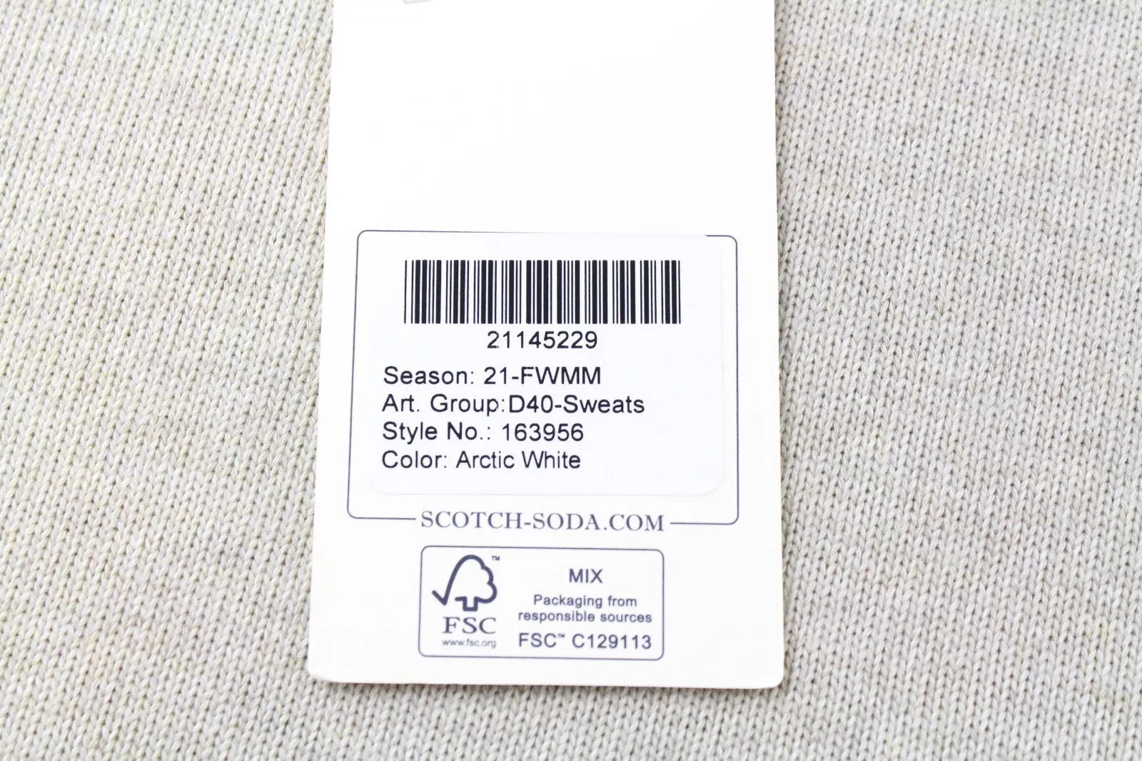 SCOTCH & SODA Men's ~2XL Beige Crew Neck Sweatshirt Cotton Patterned Design