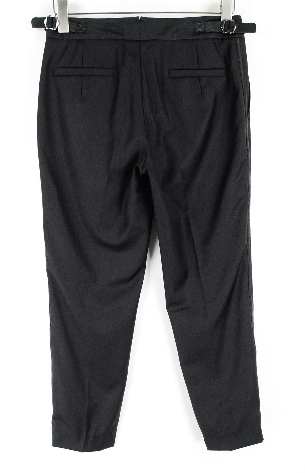 SUISTUDIO Robin Tux Women's Trousers UK10S Black Classic Wool Pleated Lined