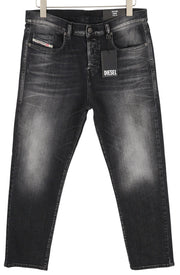 DIESEL 2020 D-Viker R9K28 Men Jeans W32/L30 Washed Black Straight Fit RRP€250