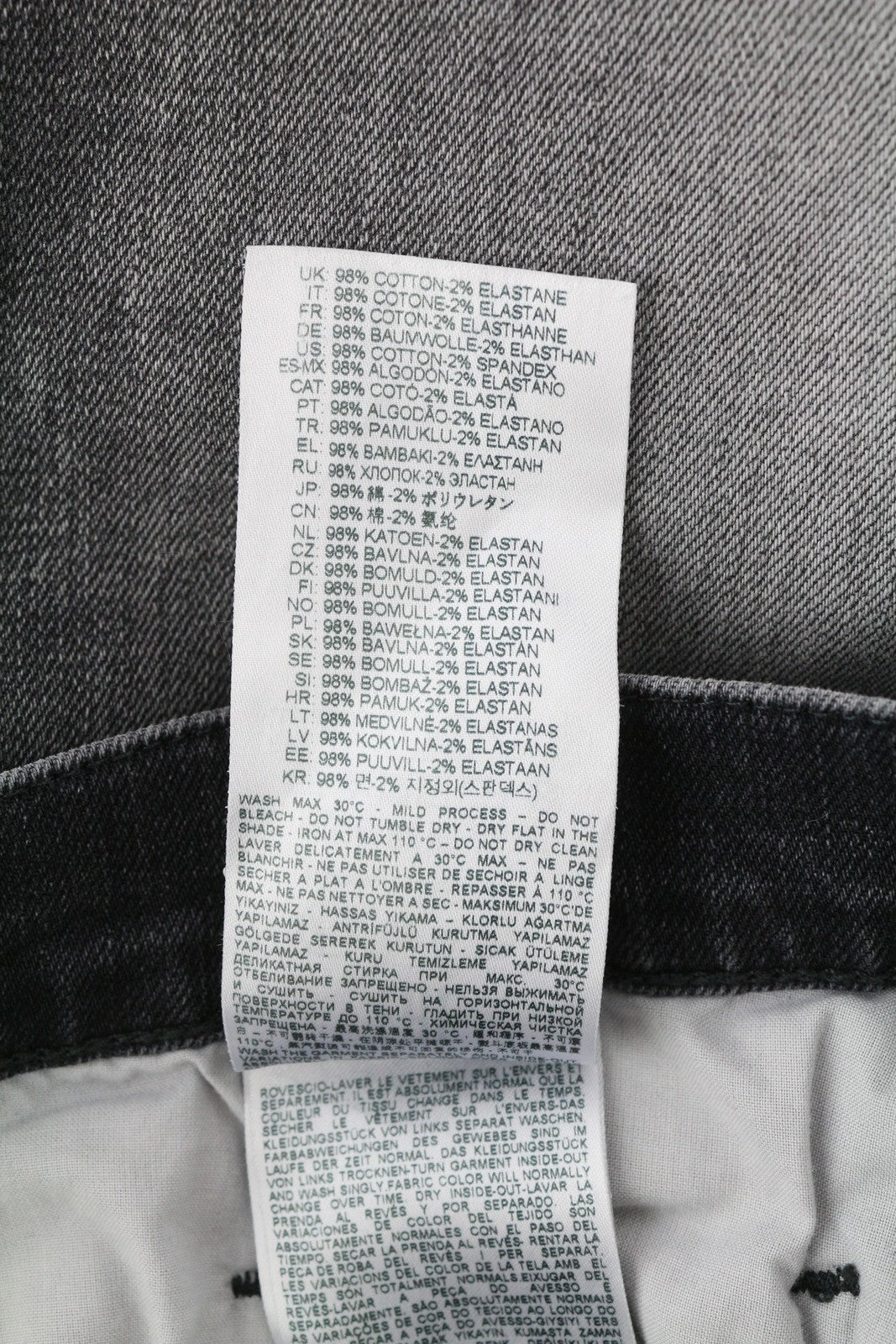 DIESEL 2020 D-Viker R9K28 Men Jeans W38/L30 Washed Black Straight Fit RRP€250