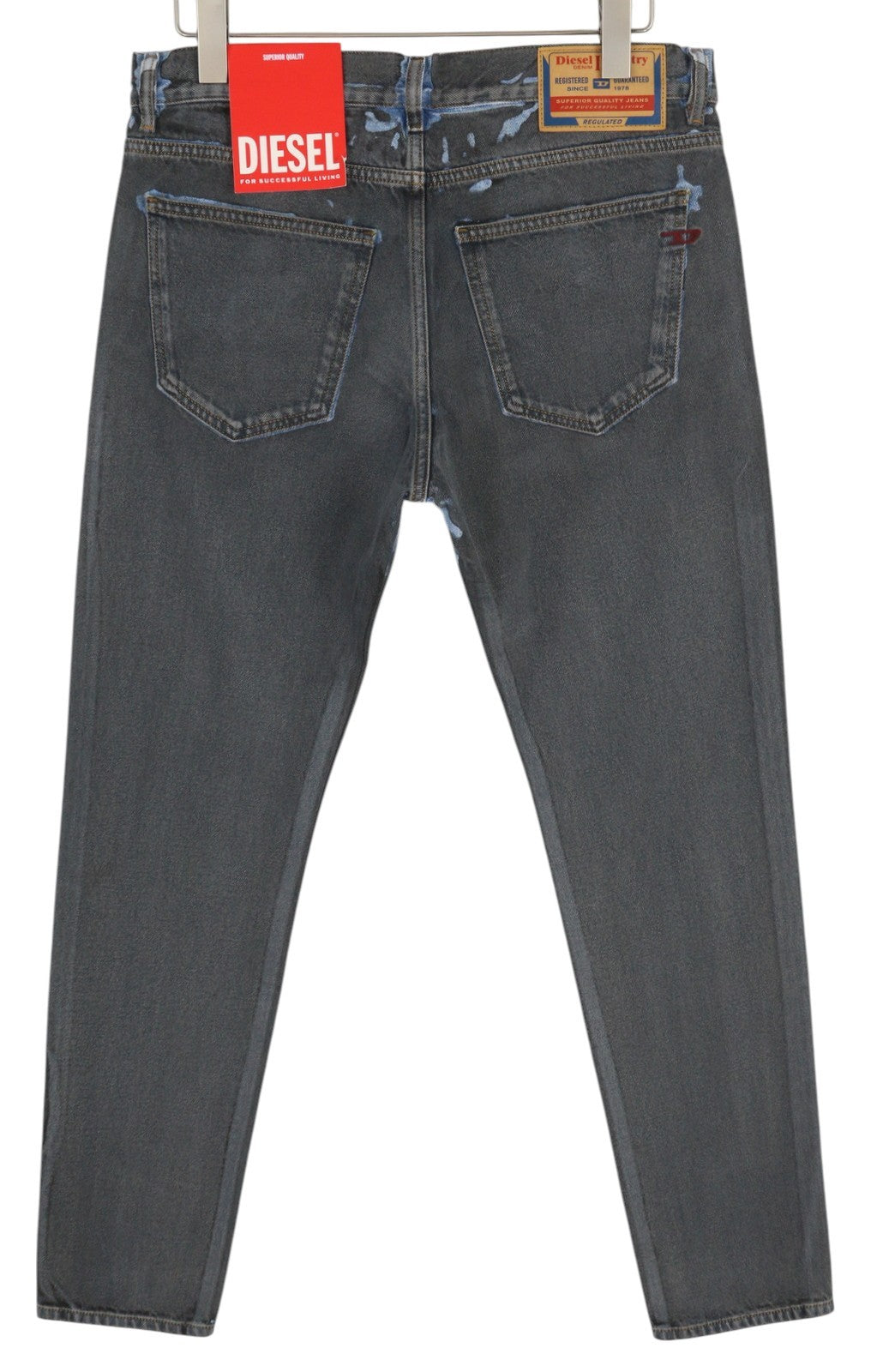 DIESEL 2019 D-Strukt-S3 09I47 Men Jeans W32 Dark Denim Slim Mid Waist RRP€350